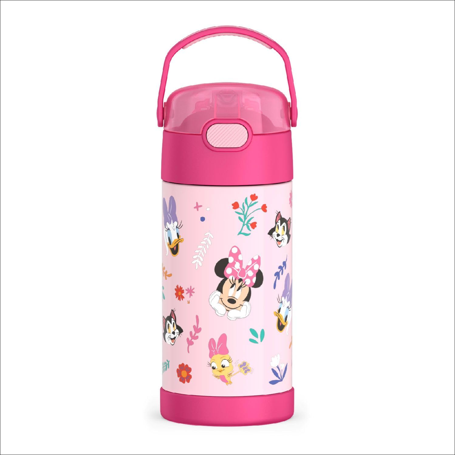 THERMOS FUNTAINER Water Bottle with Straw - 12 Ounce - Kids Stainless Steel Vacuum Insulated Water Bottle with Lid, Bluey