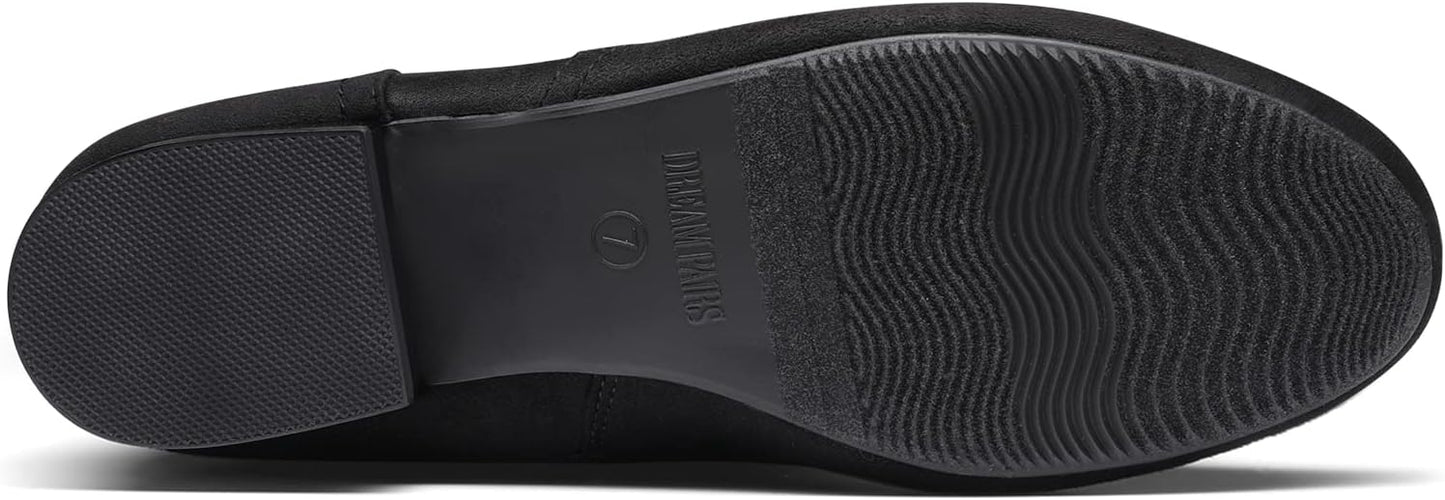 DREAM PAIRS Women's Wide Calf Knee High Pull On Fall Weather Winter Boots