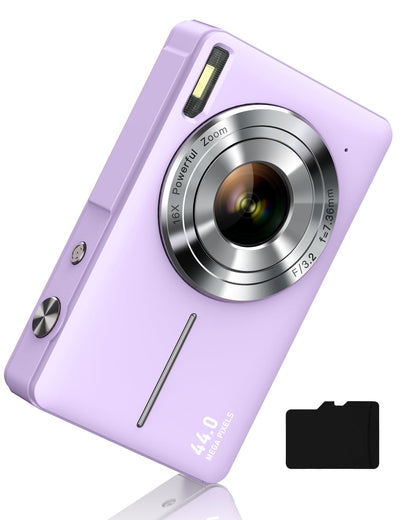 Digital Camera, FHD 1080P Camera, Digital Point and Shoot Camera with 16X Zoom Anti Shake, Compact Small Camera for Boys Girls Kids