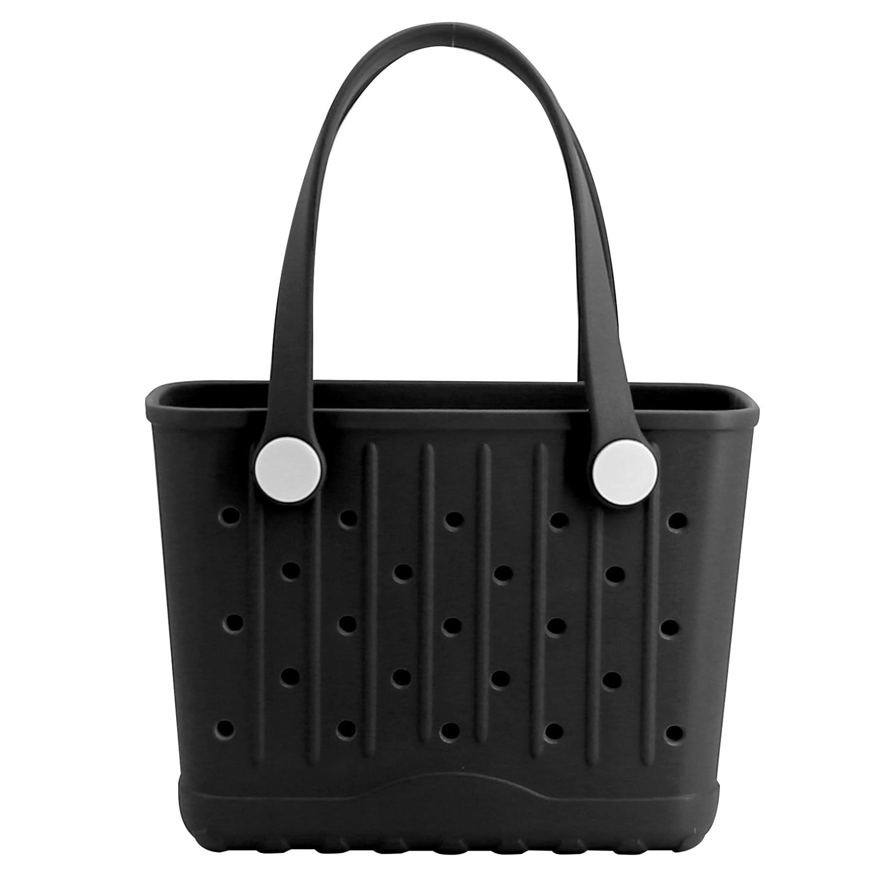 Rubber Tote Bag Small Beach Bag Waterproof Travel Bags Washable Tote Portable Open Handbag for Sports Beach Boat Outdoor