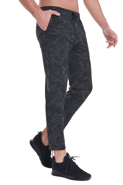Mens Stretch Travel Pants 27" Inseam Quick Dry Light Weight Sweatpants Workout Casual Joggers with Pockets