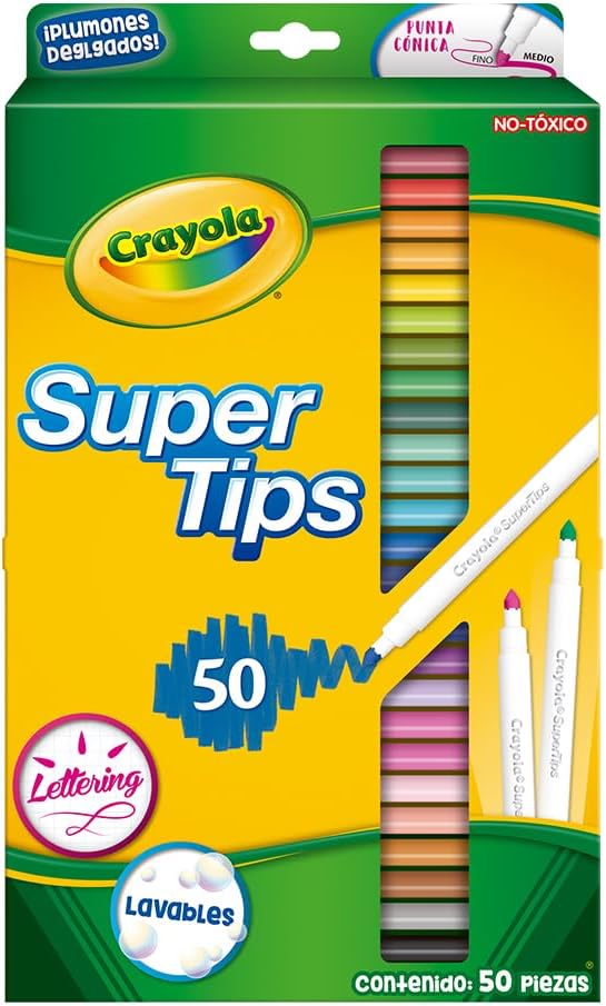CRAYOLA WASHABLE MARKERS 50CT SUPER TIPS