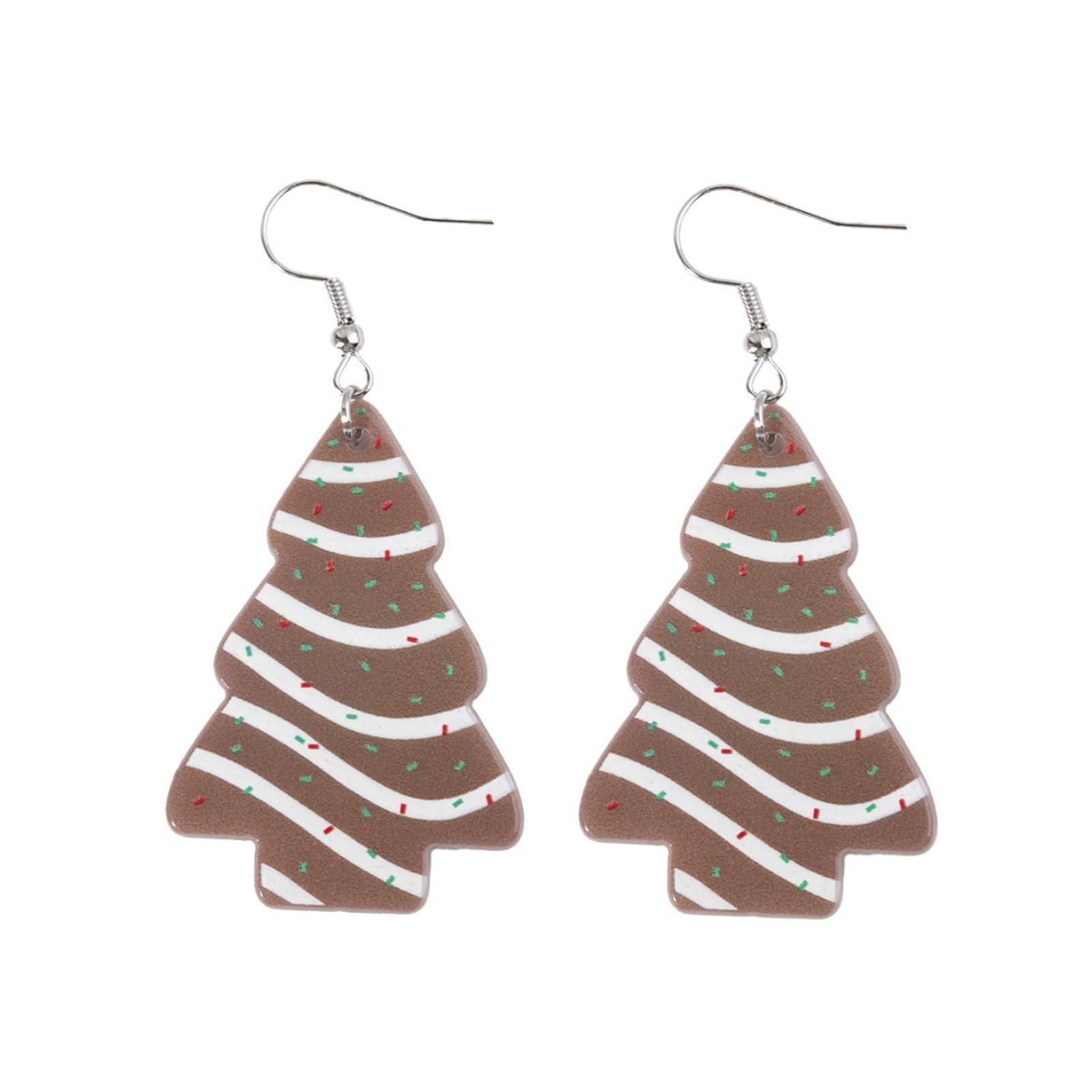 Christmas Earrings For Women Cute Colorful Acrylic Christmas Santa Claus HO HO HO Tree Gingerbread Man Dangle Drop Holiday Earrings Decoration Christmas Jewelry Gifts