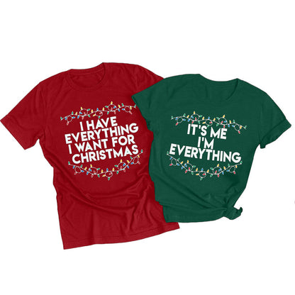 Christmas Couples His and Her Shirt: Family Matching Xmas Outfits Sets - Funny Holiday Graphic Pajamas Tees Top