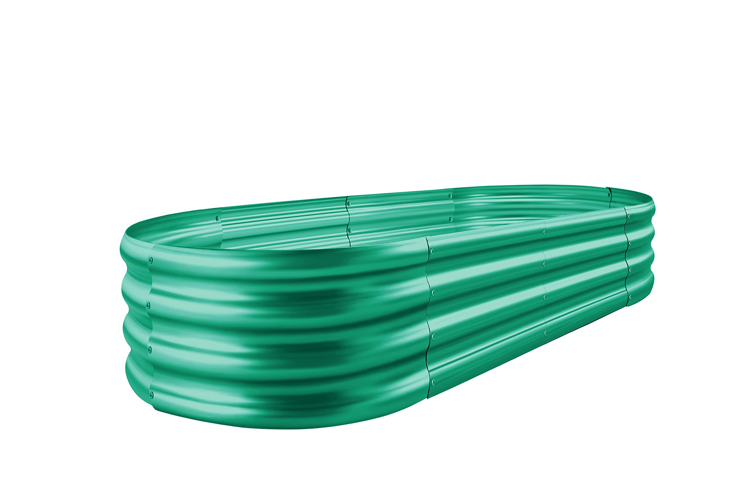 Land Guard Galvanized Raised Garden Bed Kit, Galvanized Planter Garden Boxes Outdoor, Oval Large Metal for Vegetables…………