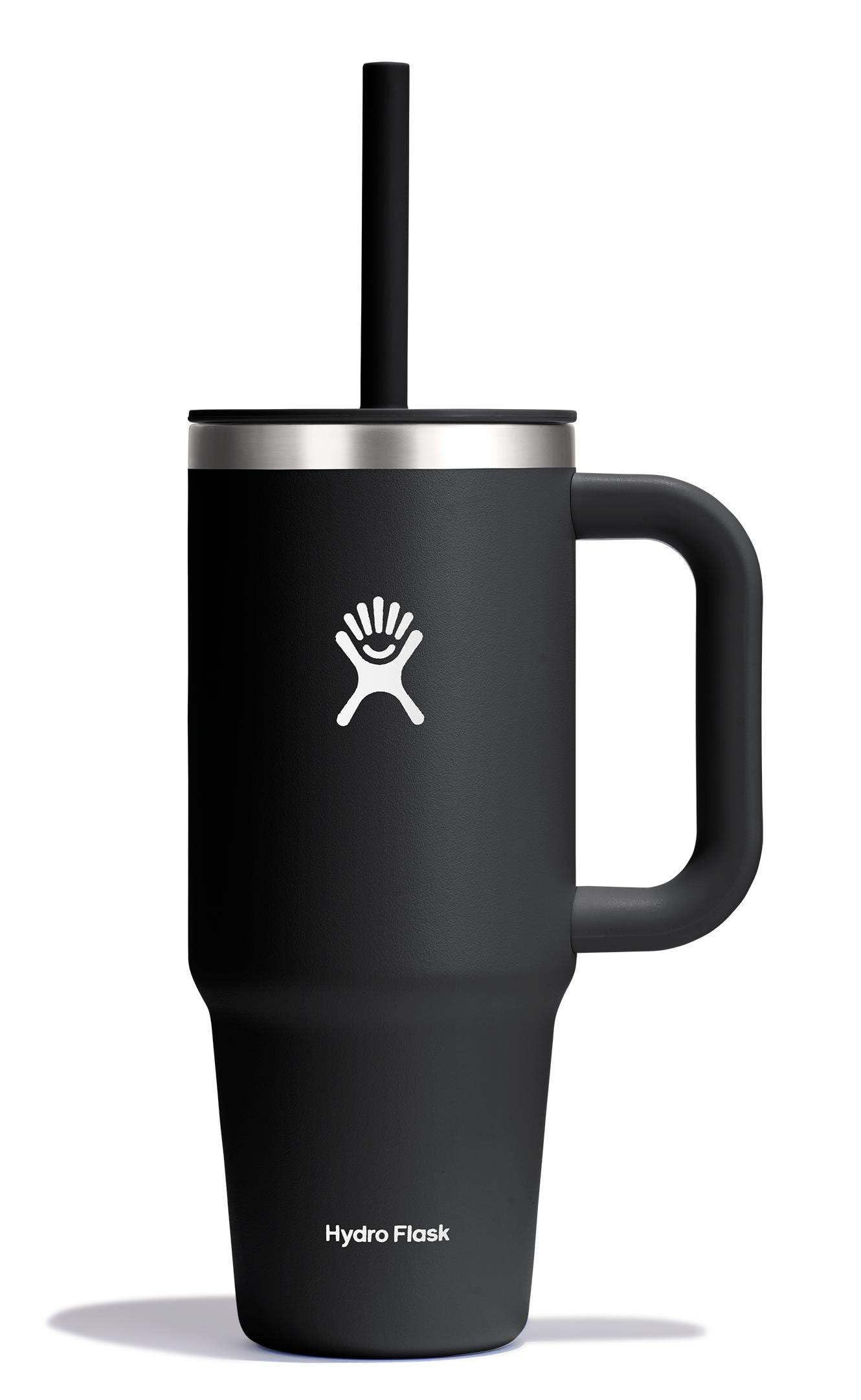 Hydro Flask 32 Oz Travel Tumbler with Handle, Lid and Straw - Insulated Stainless Steel in Holiday Punch