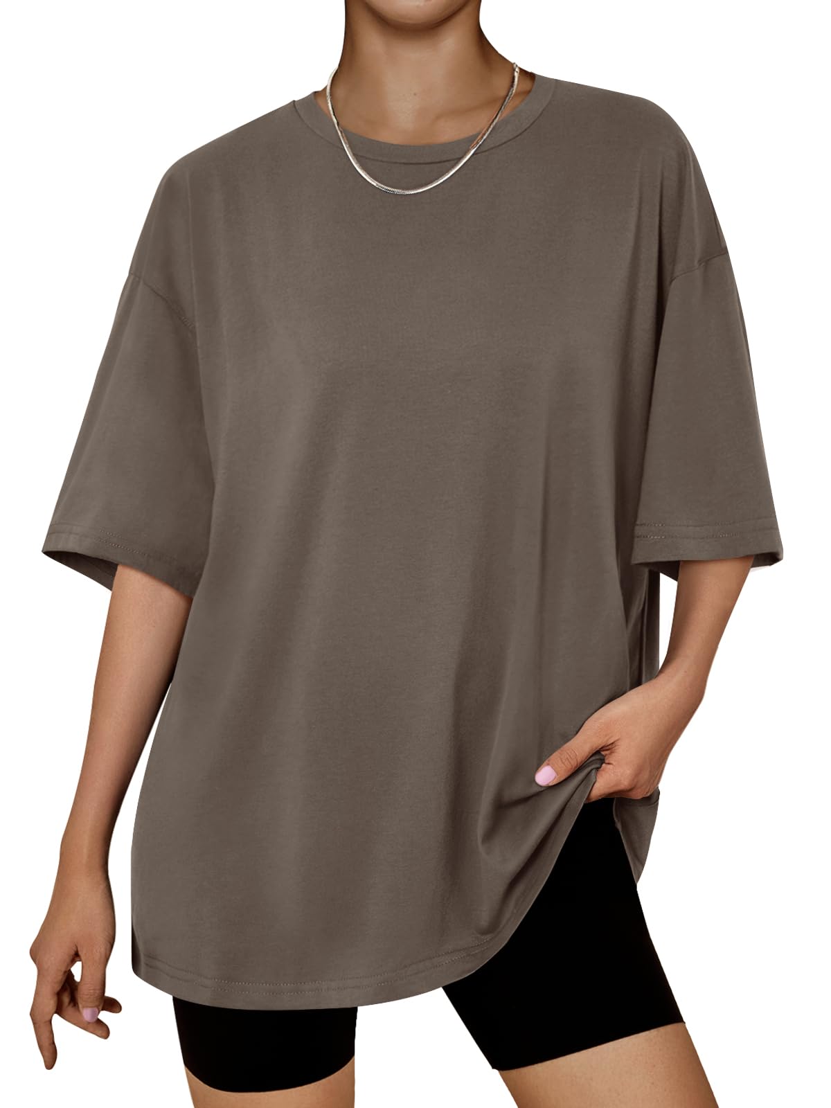 Trendy Queen Womens Oversized Summer T Shirts Plus Size Batwing Cute Casual Tops Short Sleeves Fashion Workout Clothes