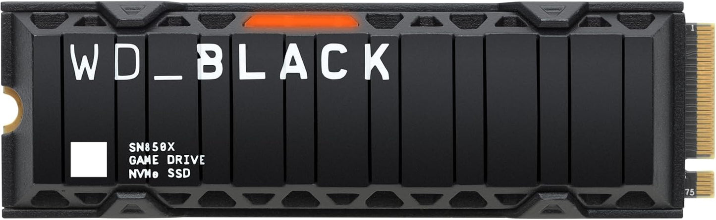 WD_BLACK 2TB SN850X NVMe SSD Internal Solid State Drive with Heatsink - Works with Playstation 5, Gen4 PCIe, M.2 2280, Up to 7,300 MB/s - WDS200T2XHE