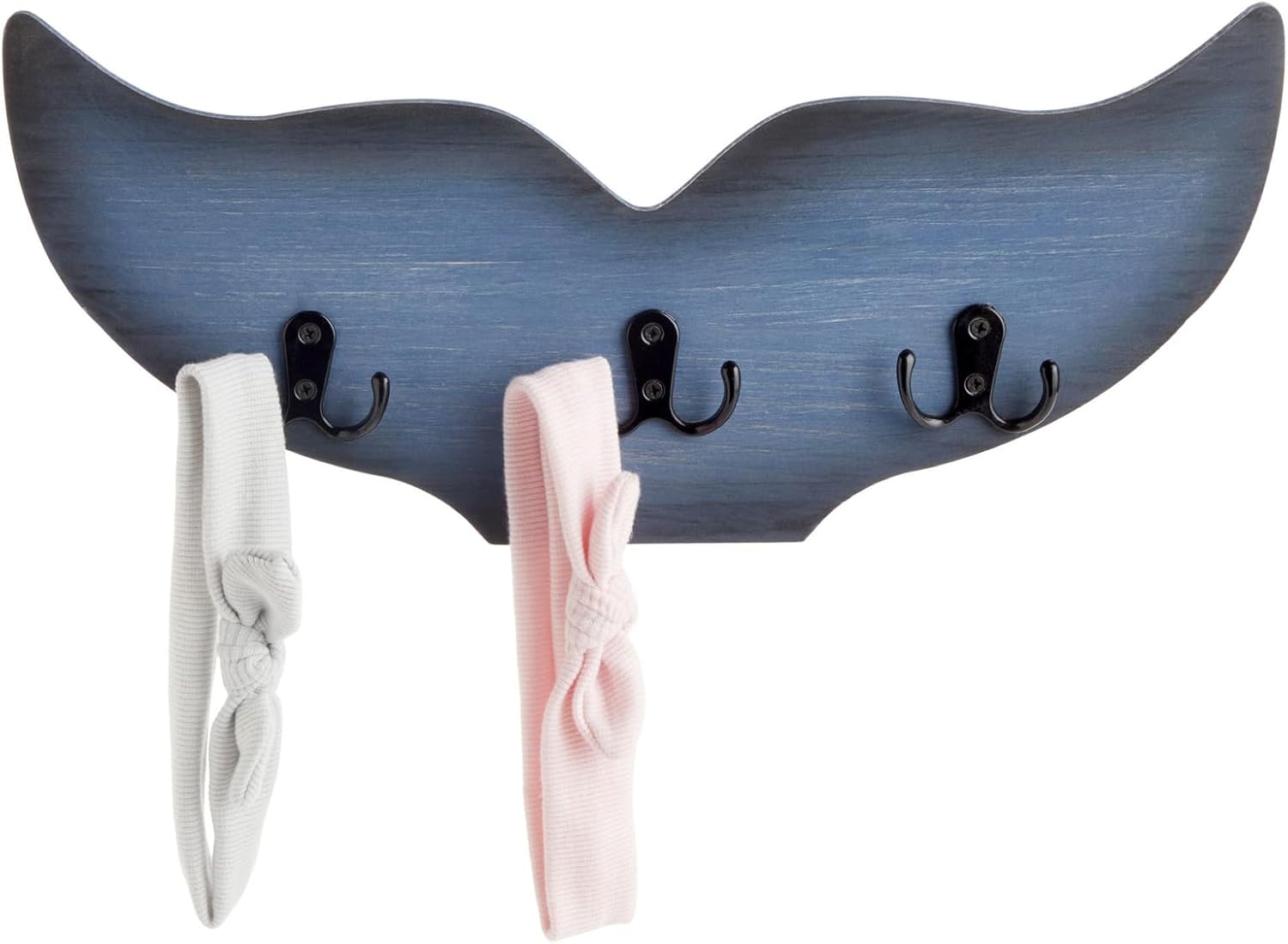 Okuna Outpost Whale Tail Wall Hook for Nursery, Nautical Ocean Wall Decor (Blue, 15.5 x 6.75 x 1 in)
