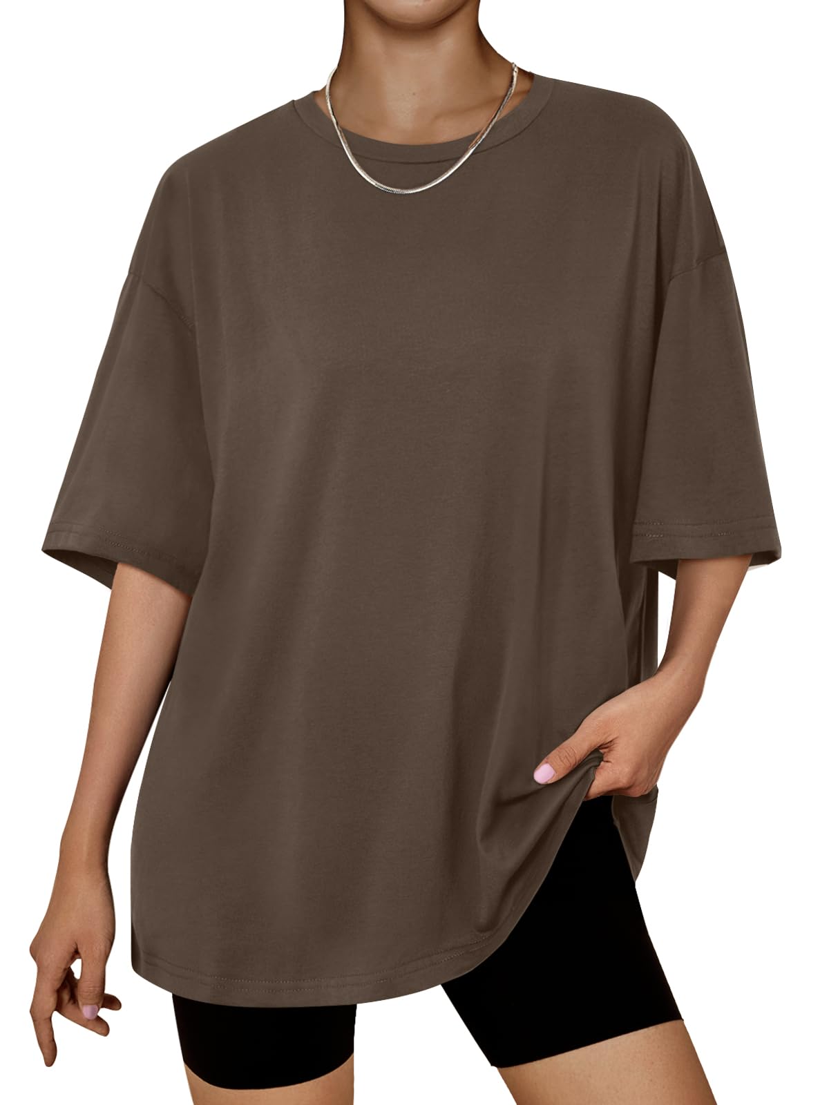 Trendy Queen Womens Oversized Summer T Shirts Plus Size Batwing Cute Casual Tops Short Sleeves Fashion Workout Clothes