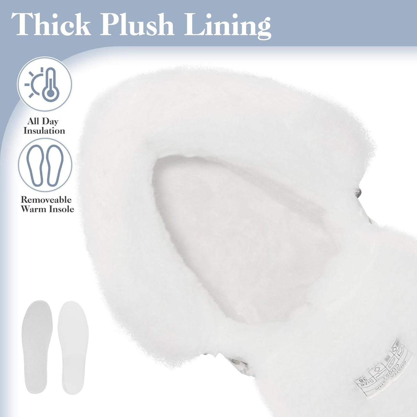 Mishansha Women's Winter Snow Boots Waterproof Warm Fur Lined Ankle Hiking Boot Non-Slip Outdoor Cold Weather Shoes