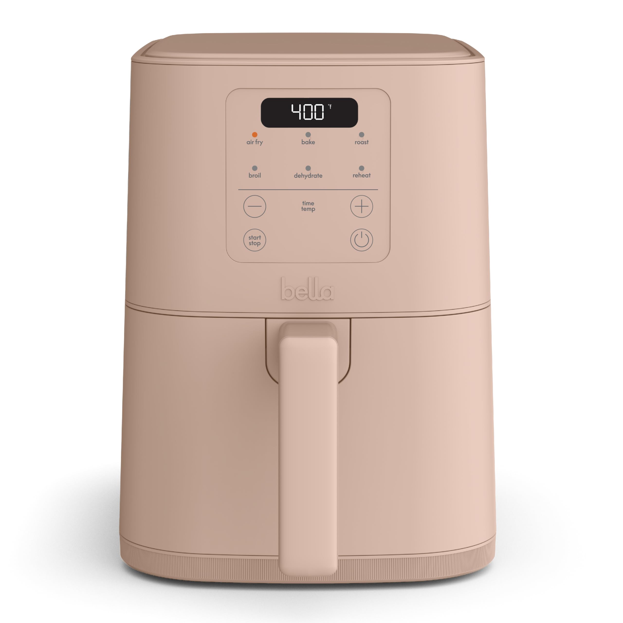 bella 6 Qt Slim Air Fryer, Fits-anywhere™ Kitchenware, EverGood™ Ceramic Nonstick Coating, Adjustable Temperature, 6 Preset Cooking Options, 60 Min Auto Shutoff w Audible Tone, 5lb Capacity, Oatmilk