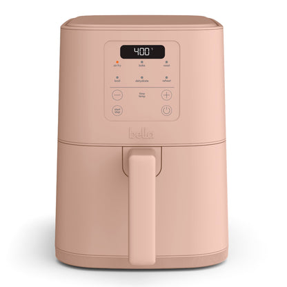 bella 6 Qt Slim Air Fryer, Fits-anywhere™ Kitchenware, EverGood™ Ceramic Nonstick Coating, Adjustable Temperature, 6 Preset Cooking Options, 60 Min Auto Shutoff w Audible Tone, 5lb Capacity, Oatmilk