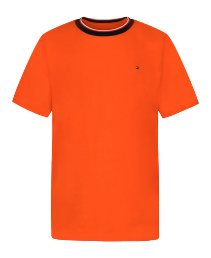 Tommy Hilfiger Boys' Short Sleeve YD Ringer Crew Neck T-Shirt, Soft, Comfortable, Relaxed Fit