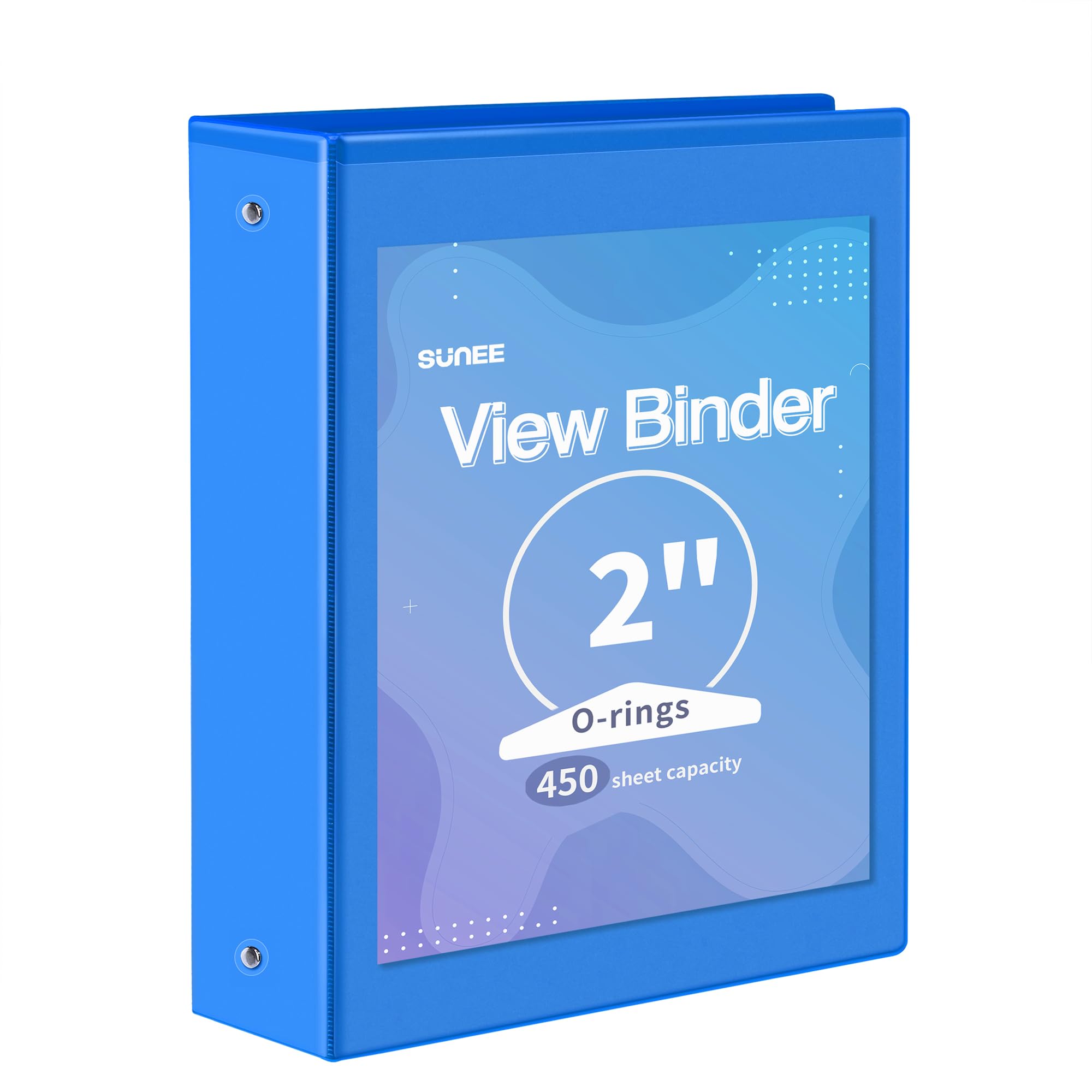 SUNEE 3 Ring Binder 1 Inch 1 Pack, Clear View Binder Three Ring PVC-Free (Fit 8.5x11 Inches) for School or Office Supplies, White