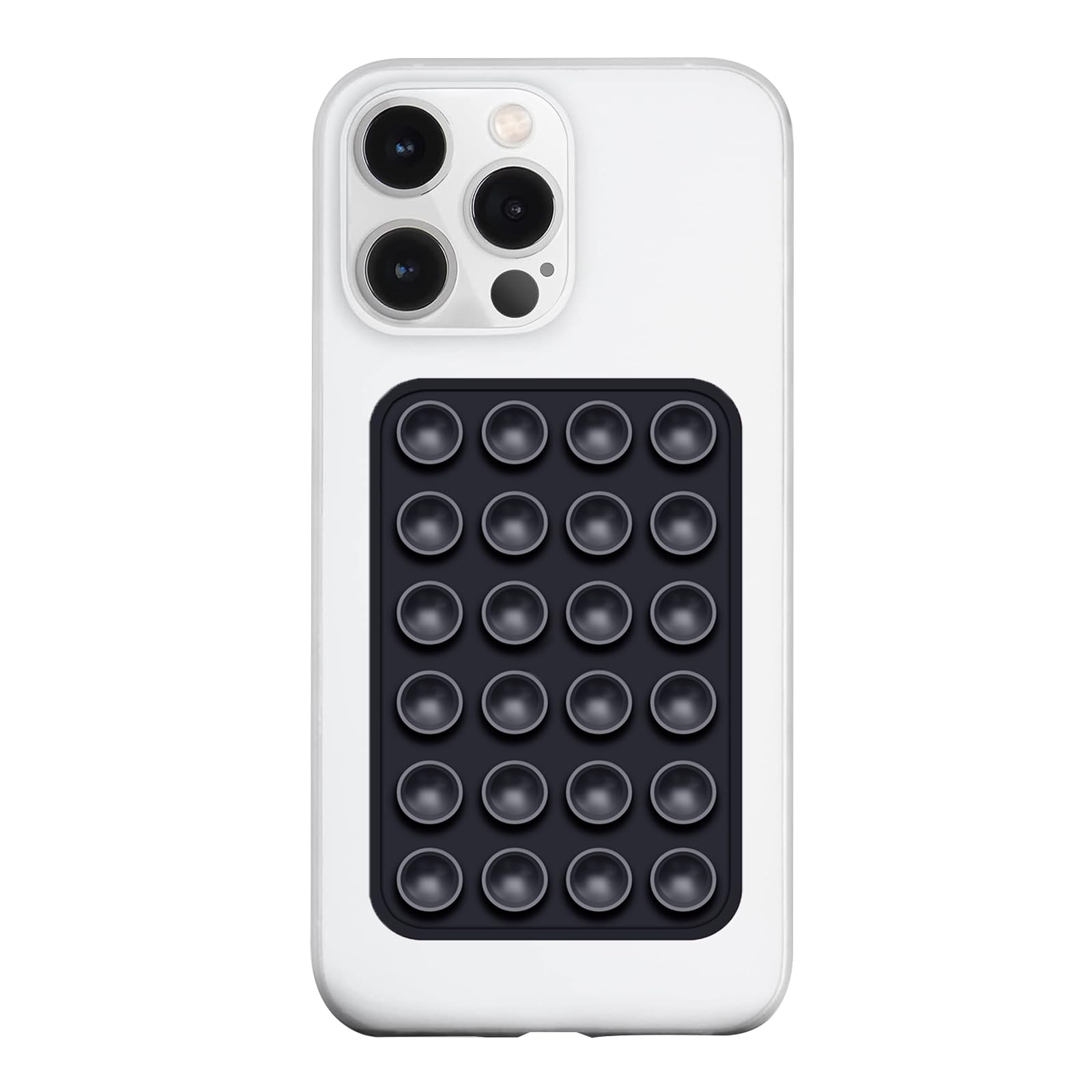 Silicone Suction Phone Case Mount, Silicon Adhesive Phone Accessory for Smartphones, Hands-Free Mirror Shower Phone Holder for Selfies, Tiktok Videos (Light Pink)
