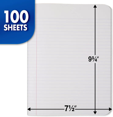 Mead Composition Notebook, 12 Pack, College Ruled Paper, 7-1/2" x 9-3/4", 100 Sheets per Comp Book, Black Marble (72938)