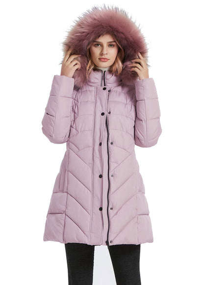 BINACL Women's Winter Warm Thicken Long Outwear Pockets Coat Parka Jacket XS-3XL