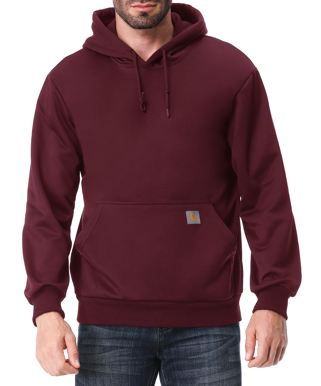 Men's Relaxed Fit Fleece-Lined Pullover Hooded Sweatshirt Comfortable and Soft