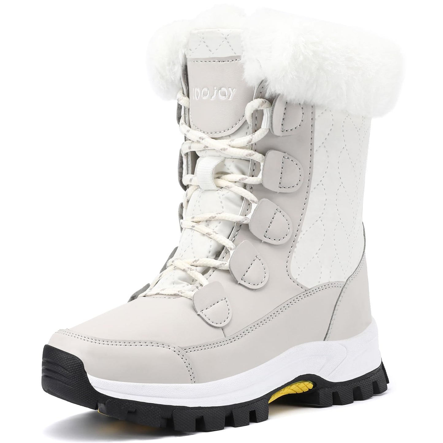 COOJOY Womens Winter Snow Boots Waterproof Shoes Walking Comfortable Hiking Tennis Booties Furry Mid Calf Warm Lightweight