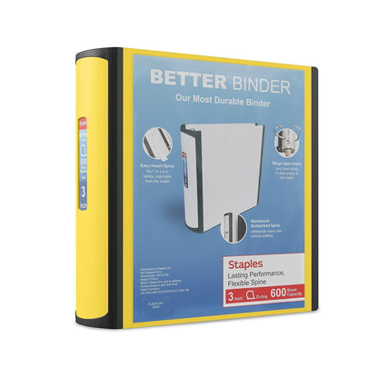 STAPLES 3 Inch BetterView Binder with D-Rings (Teal)