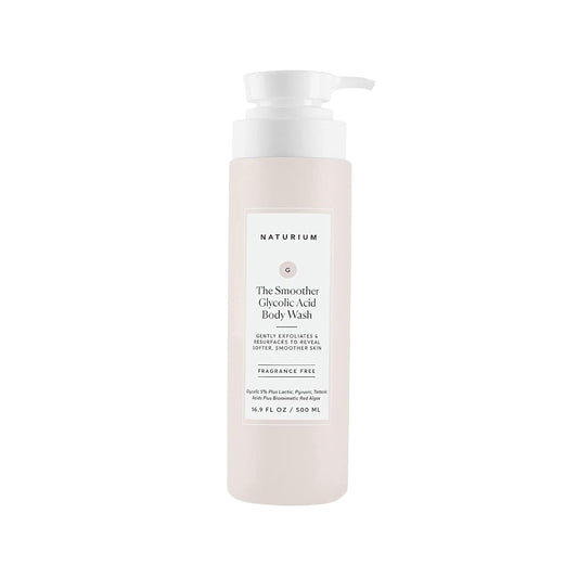 Naturium The Smoother Glycolic Acid Exfoliating Body Wash, Soft & Smoothing Cleanser, 16.9 oz