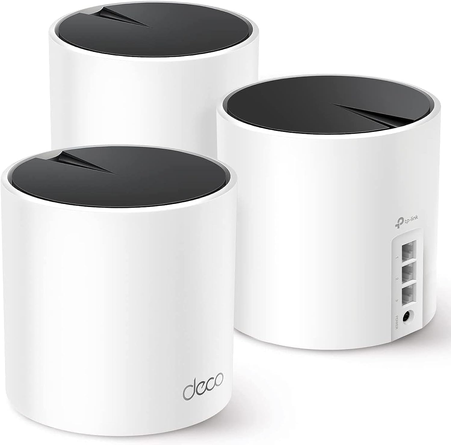 TP-Link 𝐃𝐞𝐜𝐨 X55 AX3000 WiFi 6 Mesh System - Covers up to 6500 Sq.Ft. , Replaces Wireless Router and Extender, 3 Gigabit ports per unit, supports Ethernet Backhaul (3-pack)