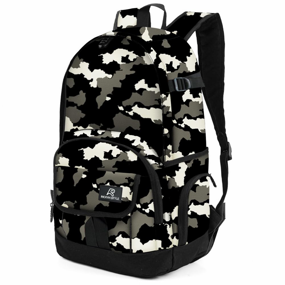 rickyh style School Backpack Travel Bag for Men & Women Lightweight College Back Pack with Laptop Compartmen