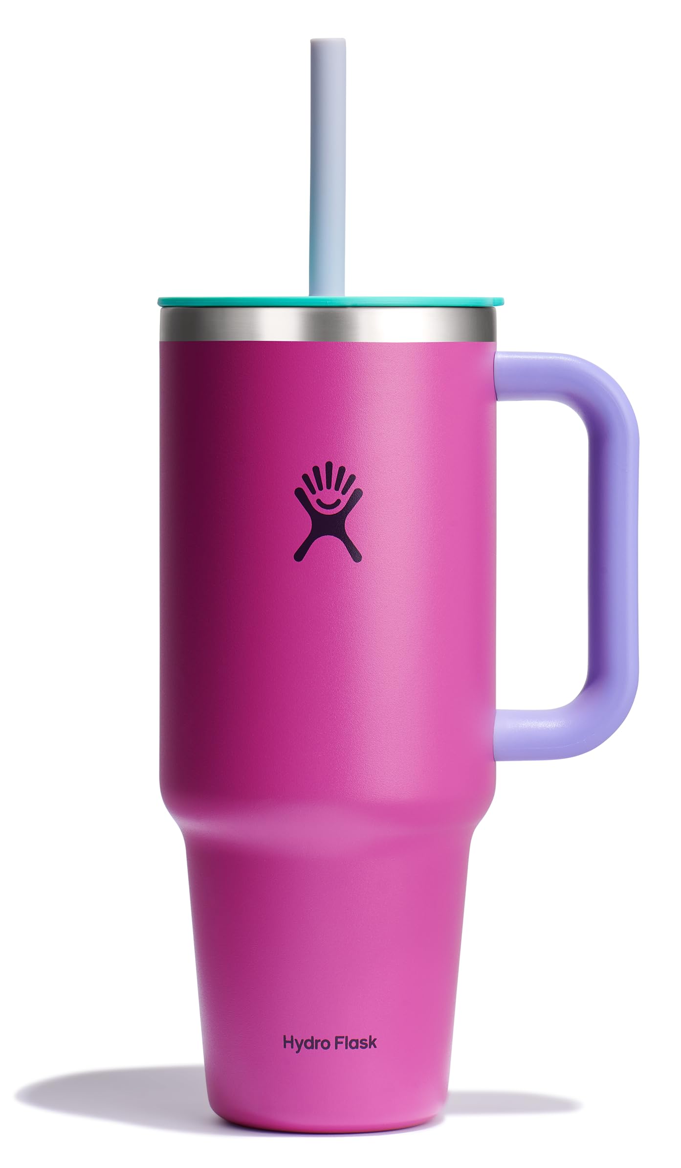 Hydro Flask 32 Oz Travel Tumbler with Handle, Lid and Straw - Insulated Stainless Steel in Holiday Punch