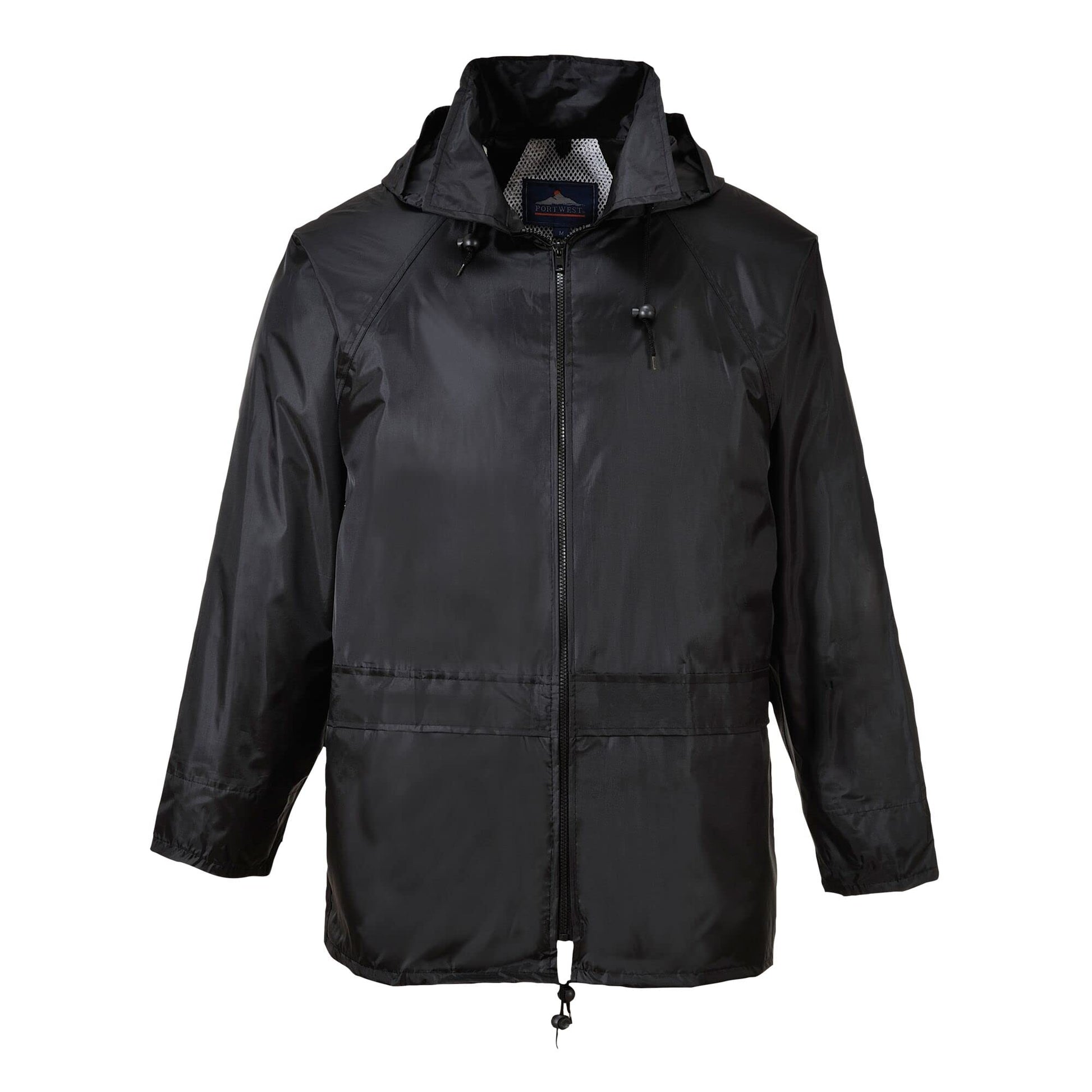 Portwest Classic Rain Jacket Waterproof Work Wear Coat Multi Pockets Outdoor Durable, Navy, X Large