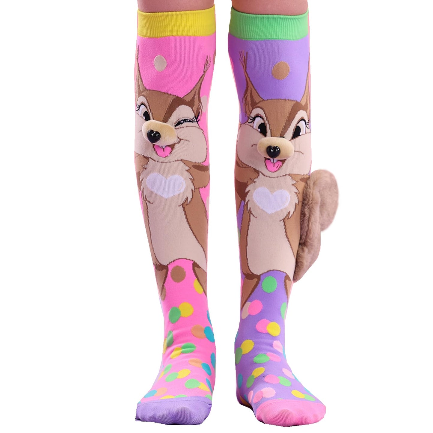 Crazy socks for kids Cute girl socks girls wacky Funky Stretch Mid to High Novelty Socks
