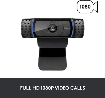 Logitech C920x HD Pro Webcam, Full HD 1080p/30fps Video, Clear Audio, HD Light Correction, PC Camera Webcam, Works with Skype, Zoom, Facetime, PC, Laptop, Mac, Tablet - Black