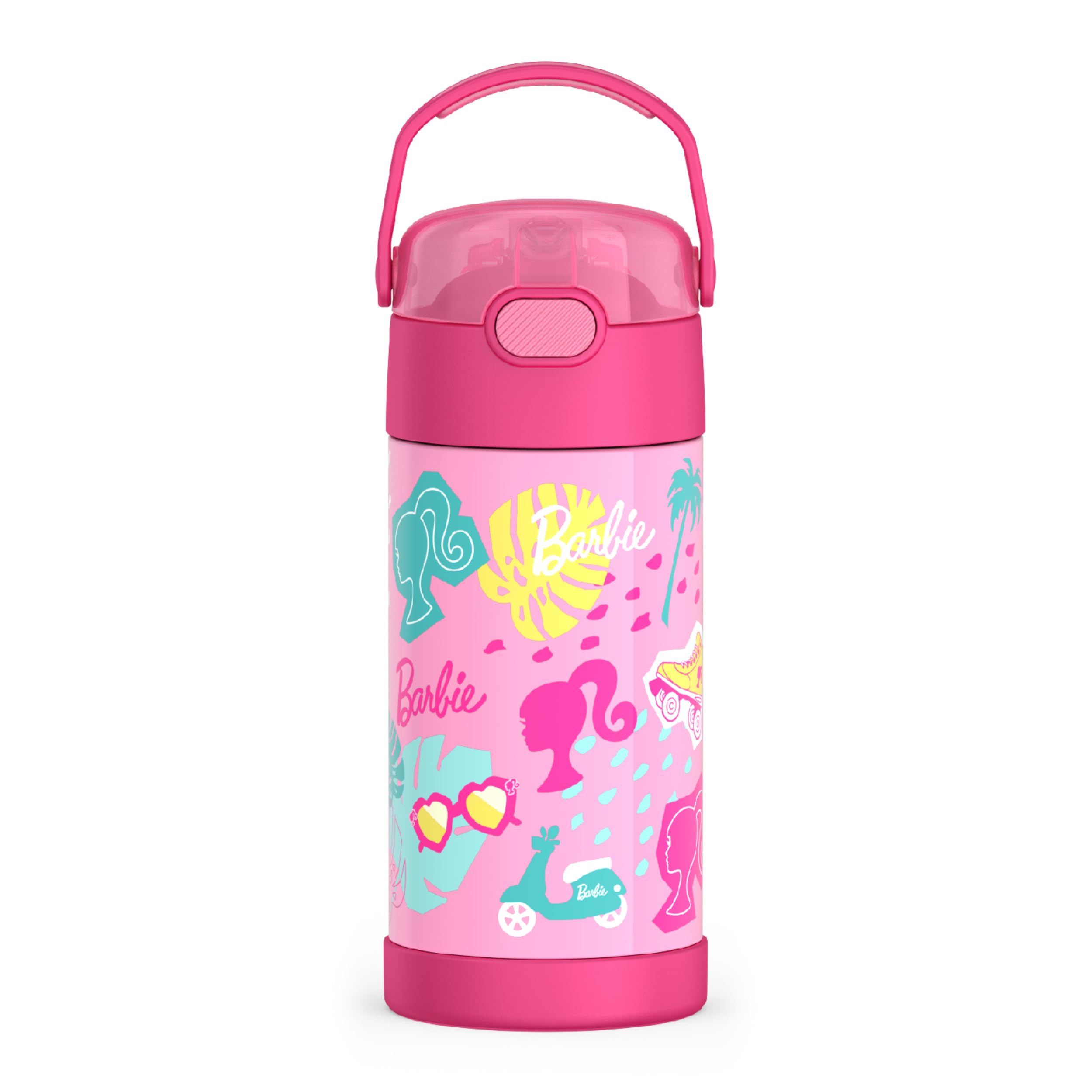 THERMOS FUNTAINER Water Bottle with Straw - 12 Ounce - Kids Stainless Steel Vacuum Insulated Water Bottle with Lid, Bluey