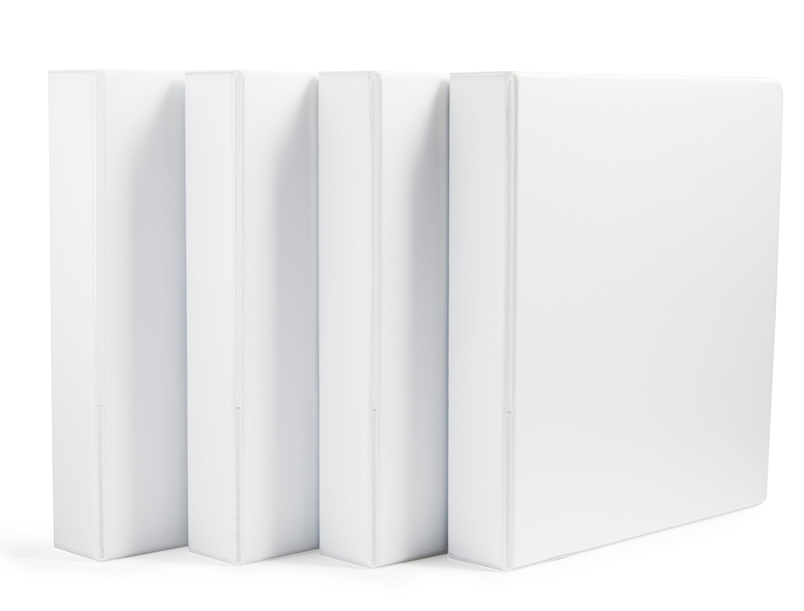 Amazon Basics 3 Ring Binders, 3 Inch, 2 Pack, D-Ring Organizer for School, Home Office, White