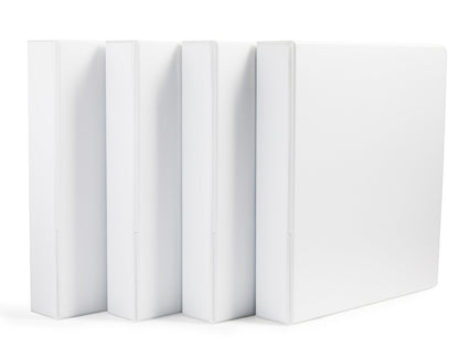 Amazon Basics 3 Ring Binders, 3 Inch, 2 Pack, D-Ring Organizer for School, Home Office, White