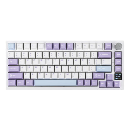 EPOMAKER Ajazz AK820 Pro 75% Wireless Mechanical Keyboard with TFT Smart Display&Knob, Gasket-Mounted Gaming Keyboard, Bluetooth/2.4GHz/USB-C Wired (Purple, Flying Fish Switch)
