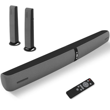 Sound Bar for Smart TV,90W Soundbar with Bluetooth/ARC/Optical/AUX Connect, Auto Volume Boost, 3 Customizable Equalizer Modes, 2 in 1 Detachable Soundbar for TV/PC/Gaming/Projectors