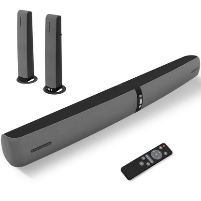 Sound Bar for Smart TV,90W Soundbar with Bluetooth/ARC/Optical/AUX Connect, Auto Volume Boost, 3 Customizable Equalizer Modes, 2 in 1 Detachable Soundbar for TV/PC/Gaming/Projectors