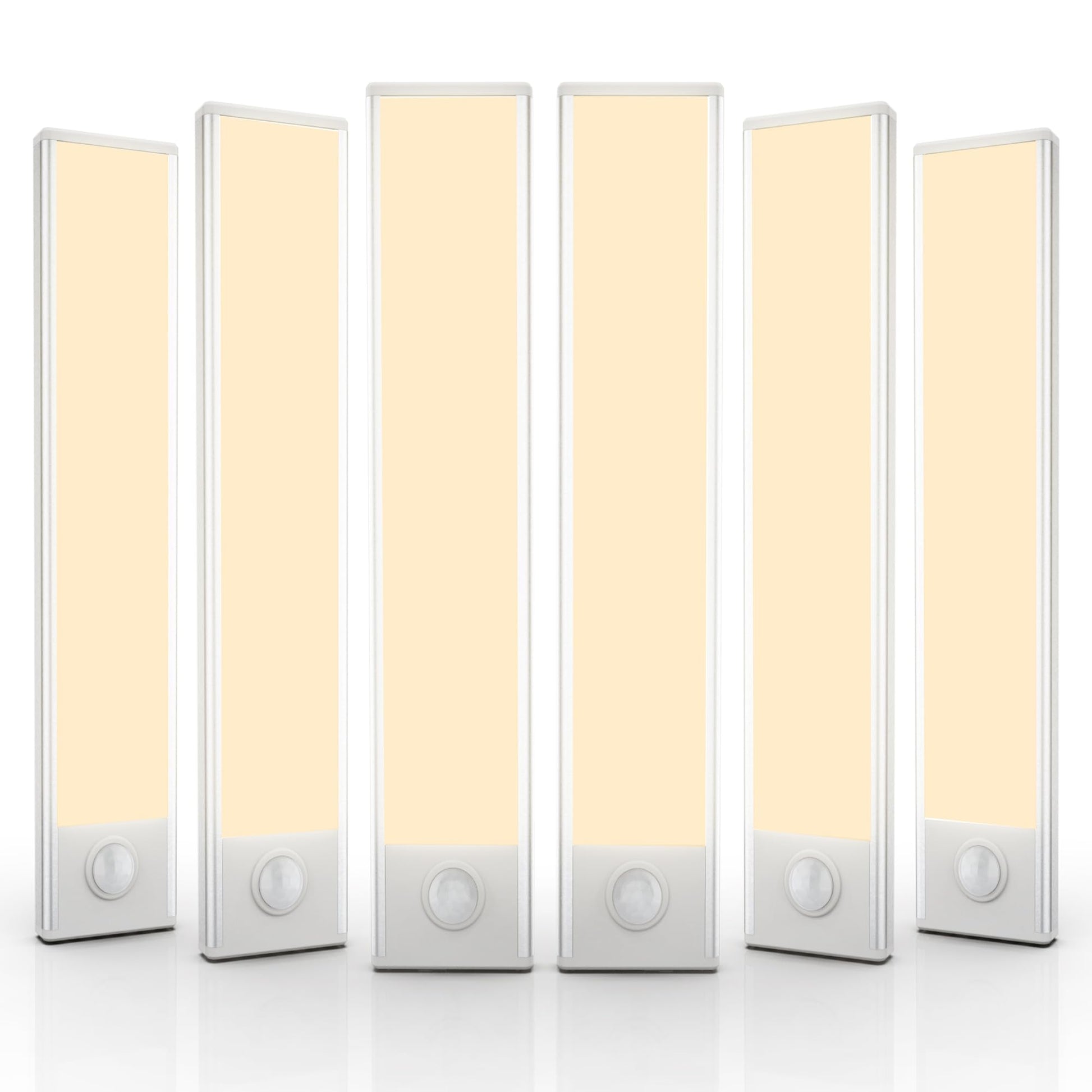 6 Pack Under Cabinet Lights Wireless, 32 LED Motion Sensor Light Indoor Rechargeable Magnetic Closet Lights Battery Operated, Under Counter Lights for Kitchen, Wardrobe, Hallway, Stairs