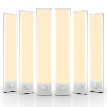 6 Pack Under Cabinet Lights Wireless, 32 LED Motion Sensor Light Indoor Rechargeable Magnetic Closet Lights Battery Operated, Under Counter Lights for Kitchen, Wardrobe, Hallway, Stairs