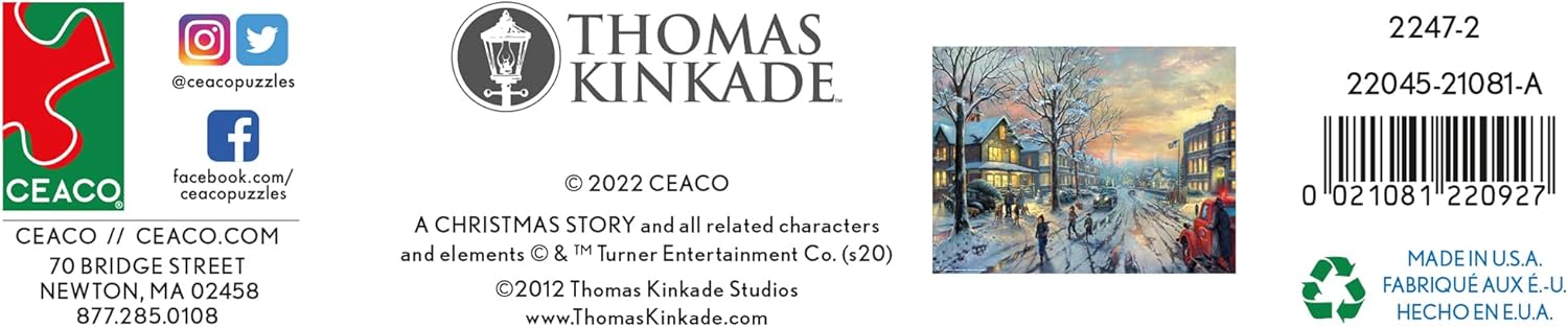 Ceaco - Thomas Kinkade - Holiday Movies - A Christmas Story - 300 Piece Jigsaw Puzzle