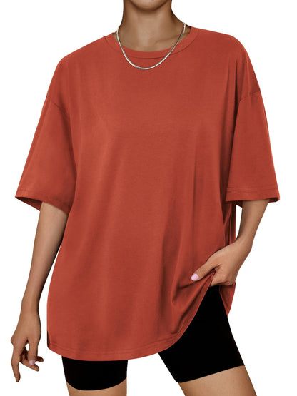 Trendy Queen Womens Oversized Summer T Shirts Plus Size Batwing Cute Casual Tops Short Sleeves Fashion Workout Clothes