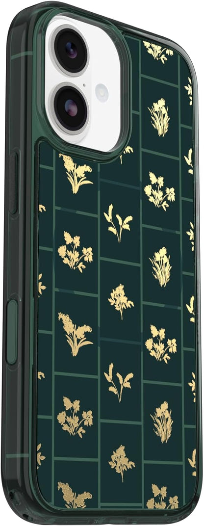 OtterBox iPhone 17 Symmetry Series Clear Case - Golden Bloom - Green