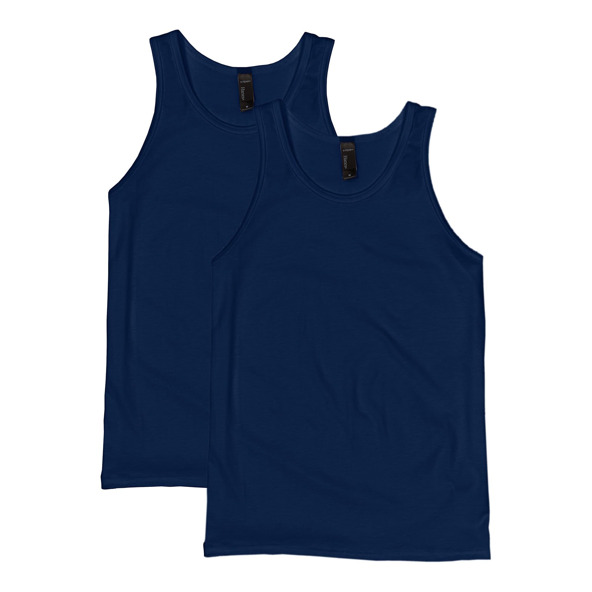 Hanes Men’s Performance Tank, X-Temp Moisture-Wicking Tank Top, Solid Colors, 2-Pack