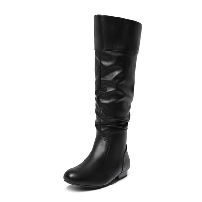 DREAM PAIRS Women's Wide Calf Knee High Pull On Fall Weather Winter Boots