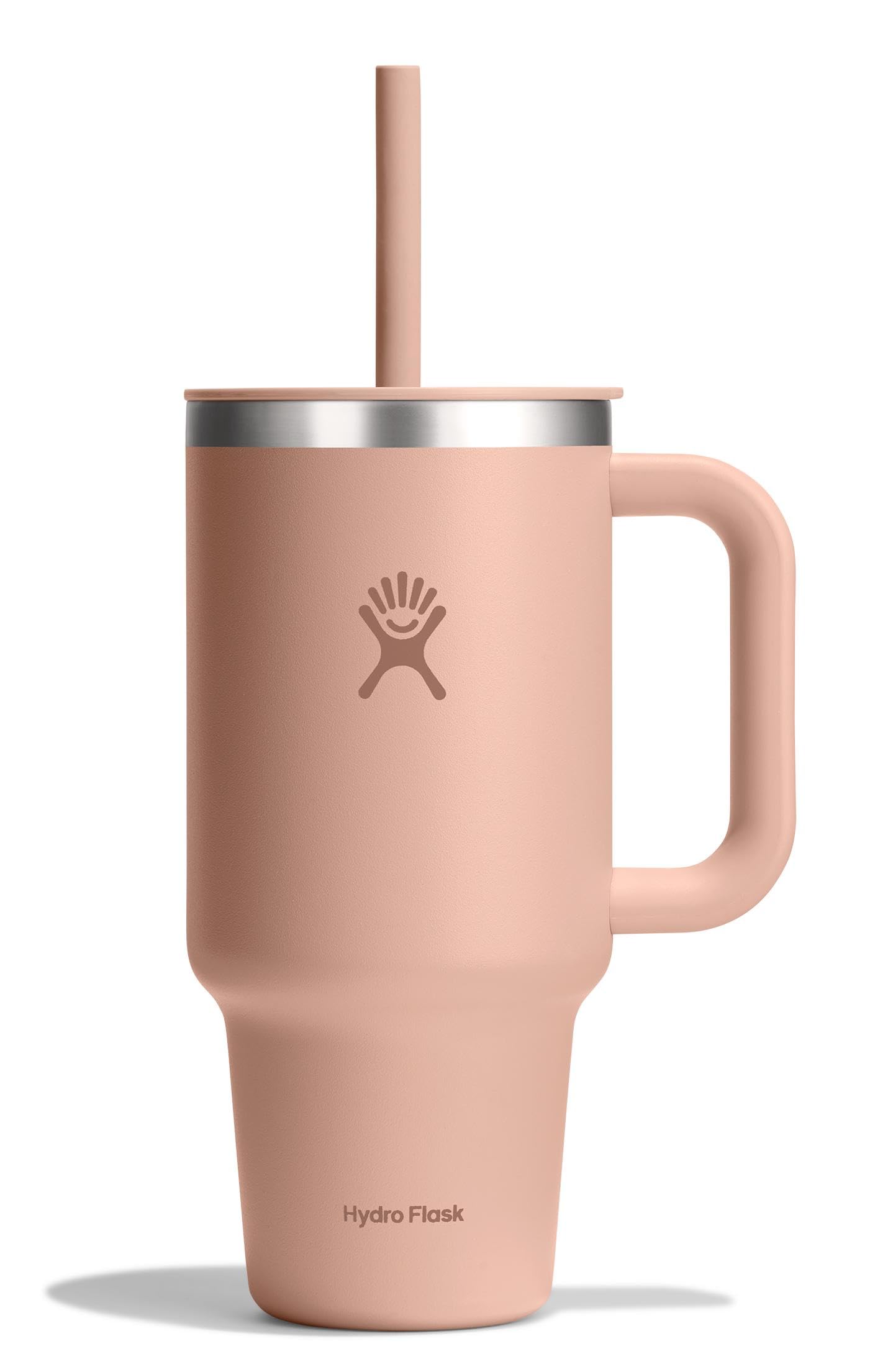 Hydro Flask 32 Oz Travel Tumbler with Handle, Lid and Straw - Insulated Stainless Steel in Holiday Punch