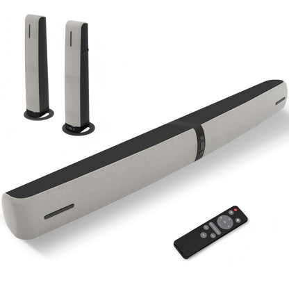 Sound Bar for Smart TV,90W Soundbar with Bluetooth/ARC/Optical/AUX Connect, Auto Volume Boost, 3 Customizable Equalizer Modes, 2 in 1 Detachable Soundbar for TV/PC/Gaming/Projectors