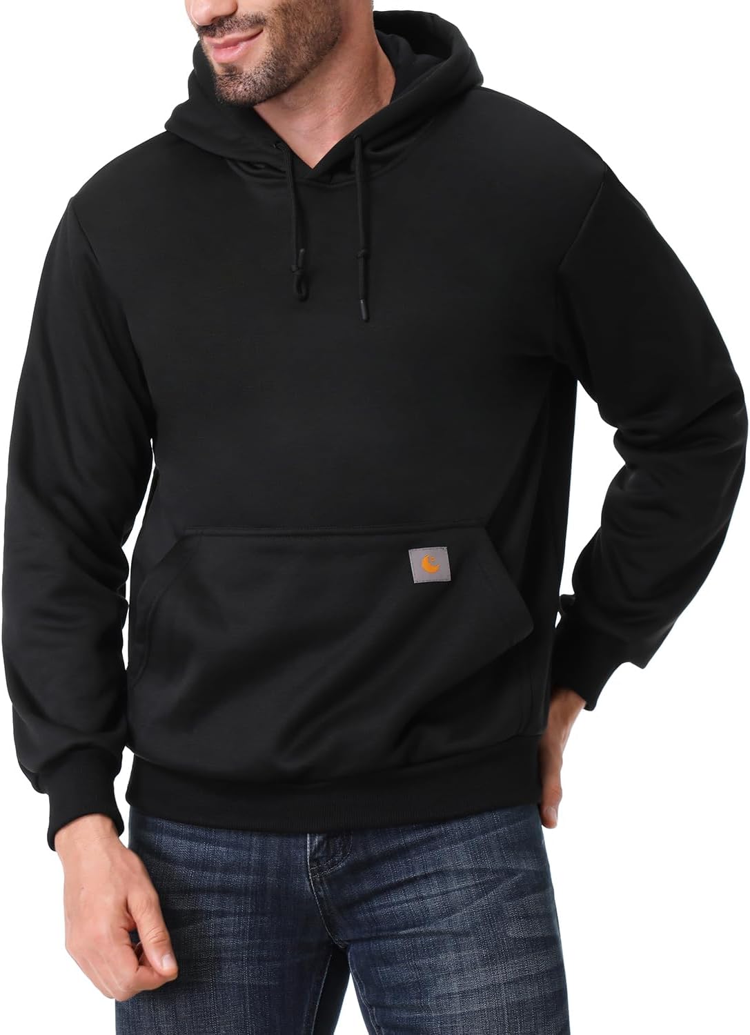 Men's Relaxed Fit Fleece-Lined Pullover Hooded Sweatshirt Comfortable and Soft