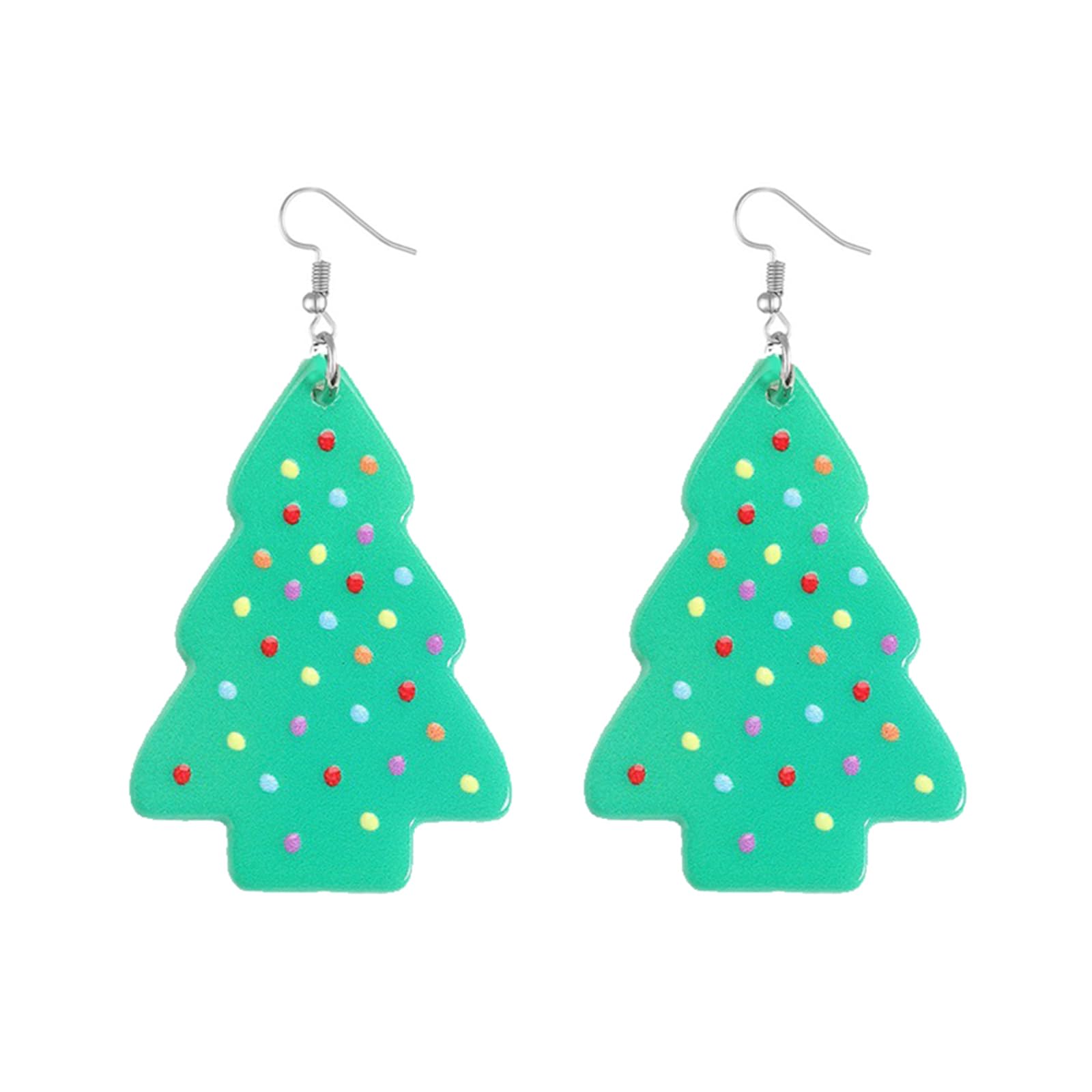 Christmas Earrings For Women Cute Colorful Acrylic Christmas Santa Claus HO HO HO Tree Gingerbread Man Dangle Drop Holiday Earrings Decoration Christmas Jewelry Gifts