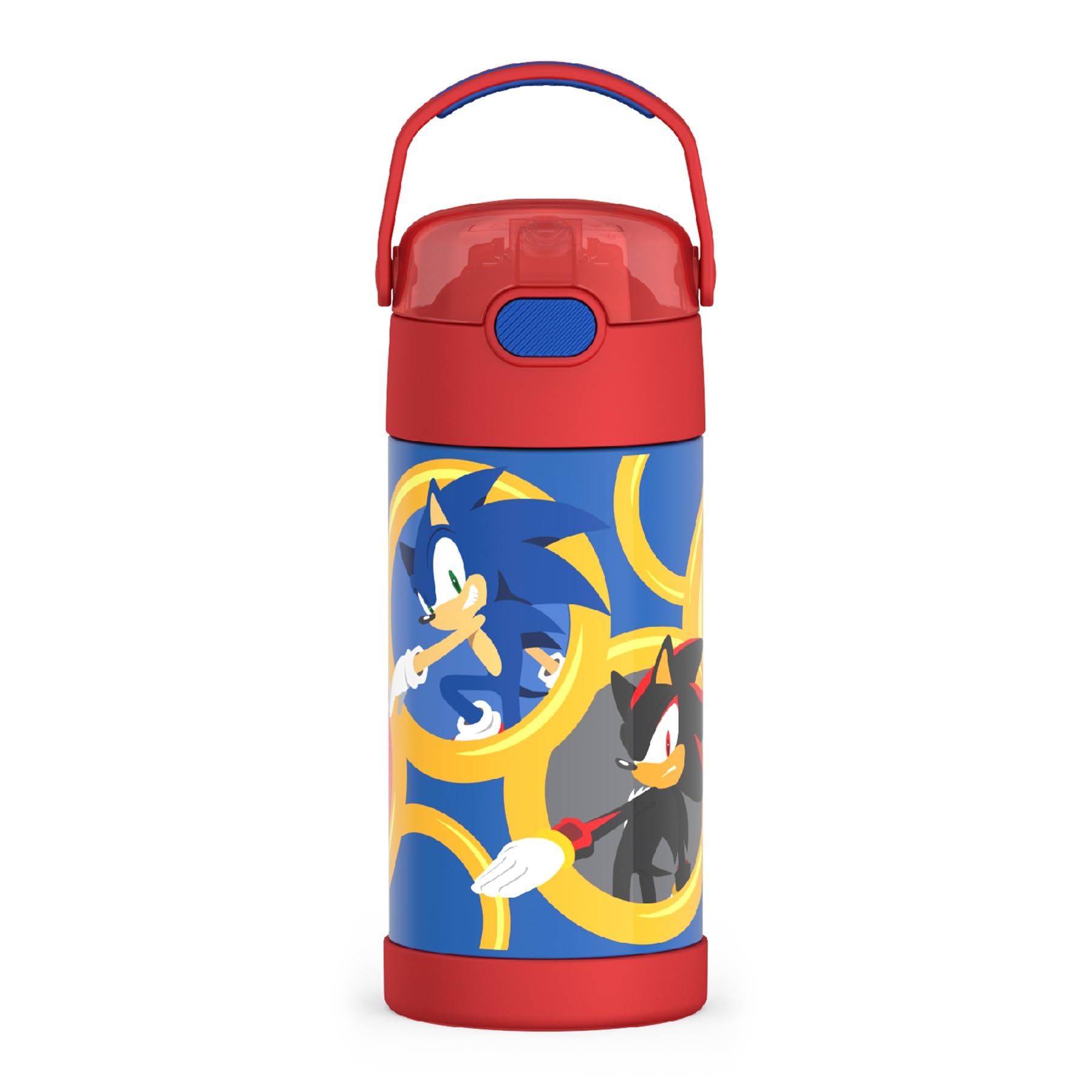 THERMOS FUNTAINER Water Bottle with Straw - 12 Ounce - Kids Stainless Steel Vacuum Insulated Water Bottle with Lid, Bluey